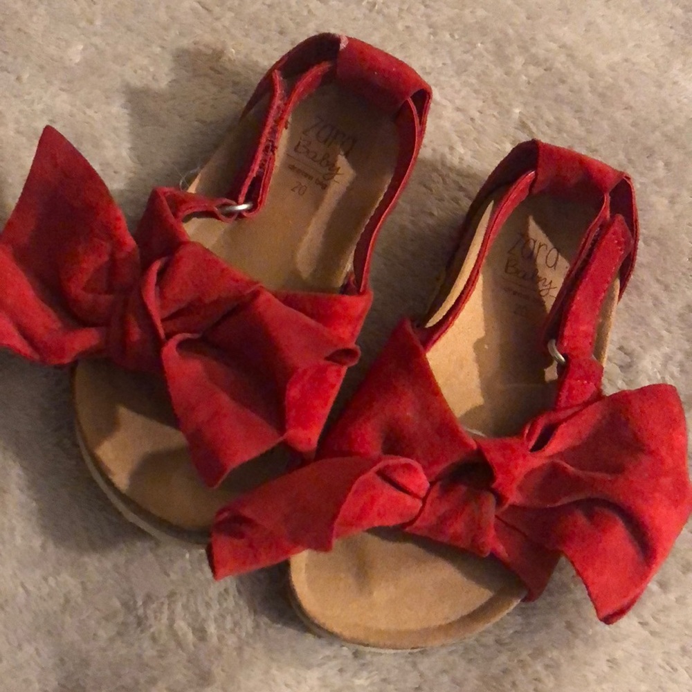 Zara baby girl suede sandals
